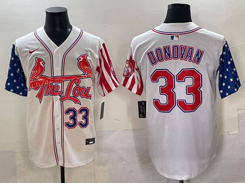 Men 2025 St.Louis Cardinals #33 Donovan White a generation of national flags Joint Name Nike MLB Jersey style 5->st.louis cardinals->MLB Jersey